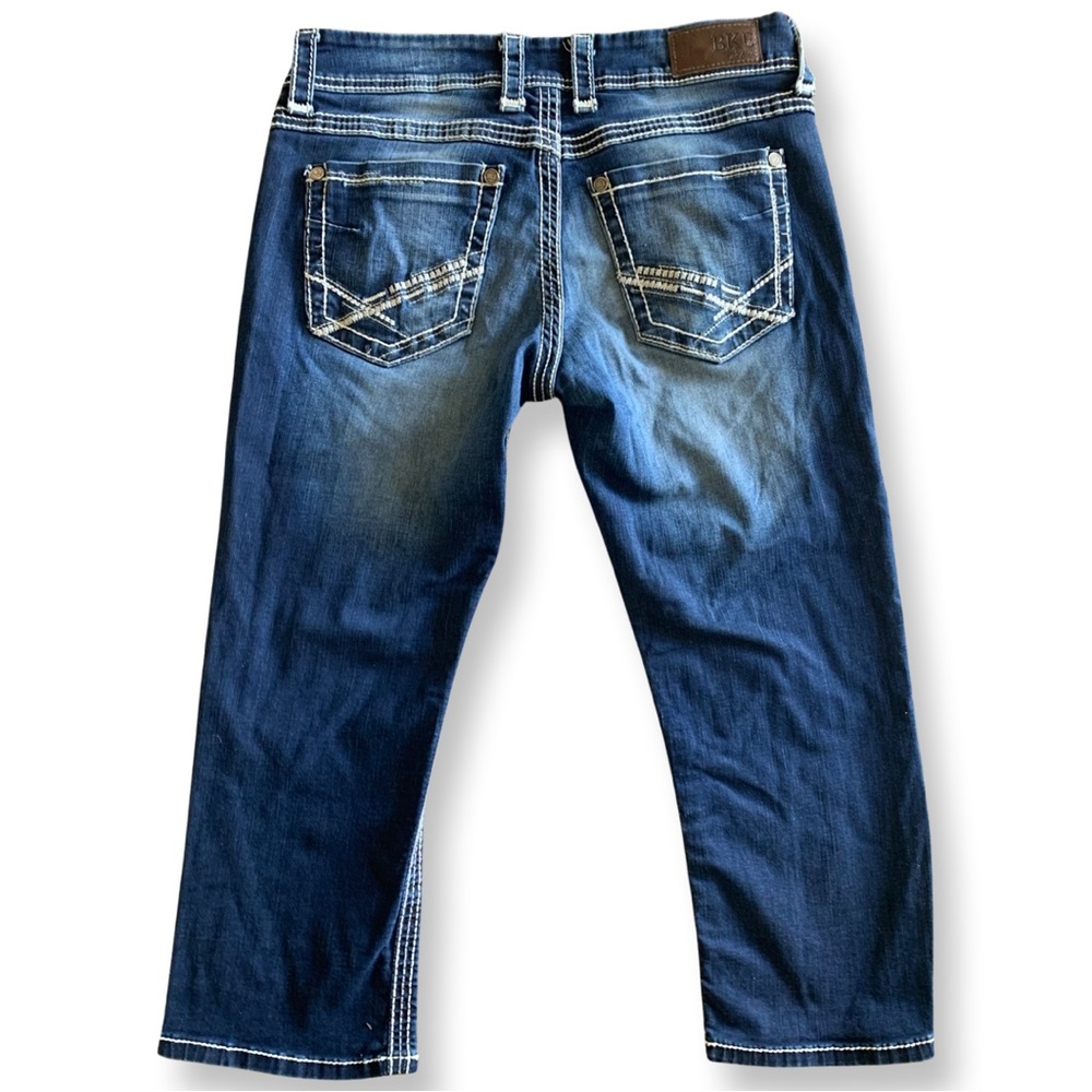 BKE Denim Culture Buckle Womens Capri Blue Jeans 29